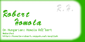 robert homola business card